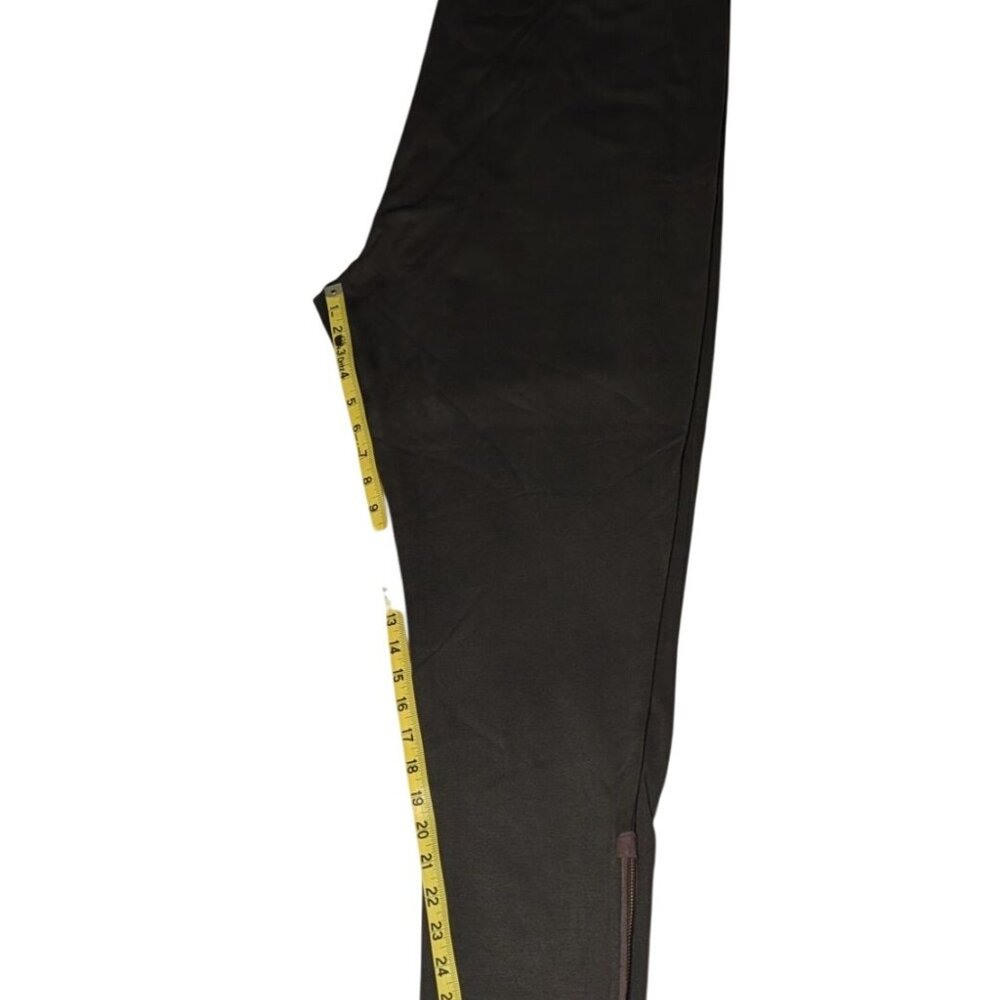 Soft Surroundings Olive Green Leggings Side Pocket Zipper leg Details 1X - Picture 9 of 11